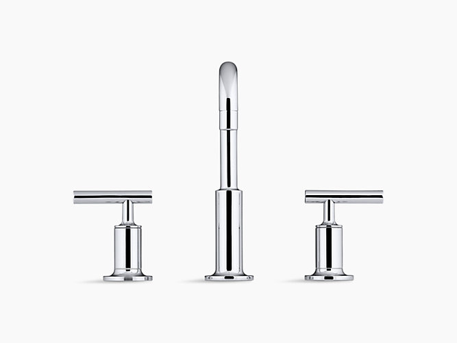 Purist Widespread Lavatory Faucet With Low Gooseneck Spout Low